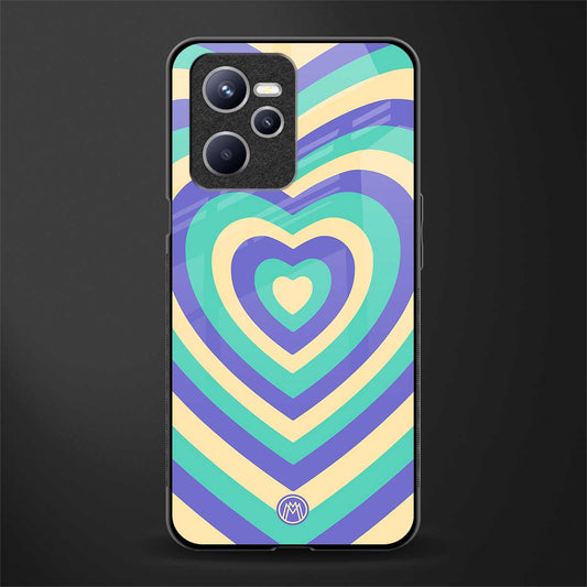 y2k purple creams heart aesthetic glass case for realme c35 image
