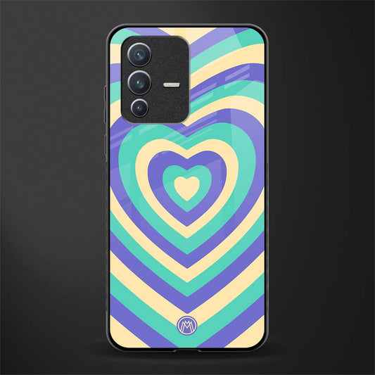 y2k purple creams heart aesthetic glass case for vivo v23 5g image