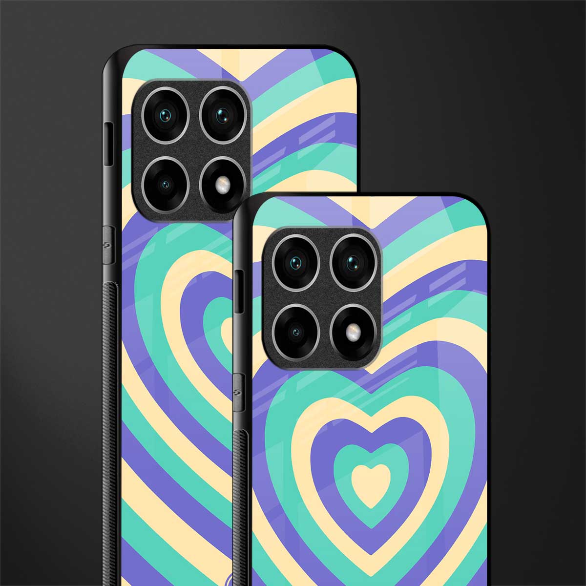 y2k purple creams heart aesthetic glass case for oneplus 10 pro 5g image-2