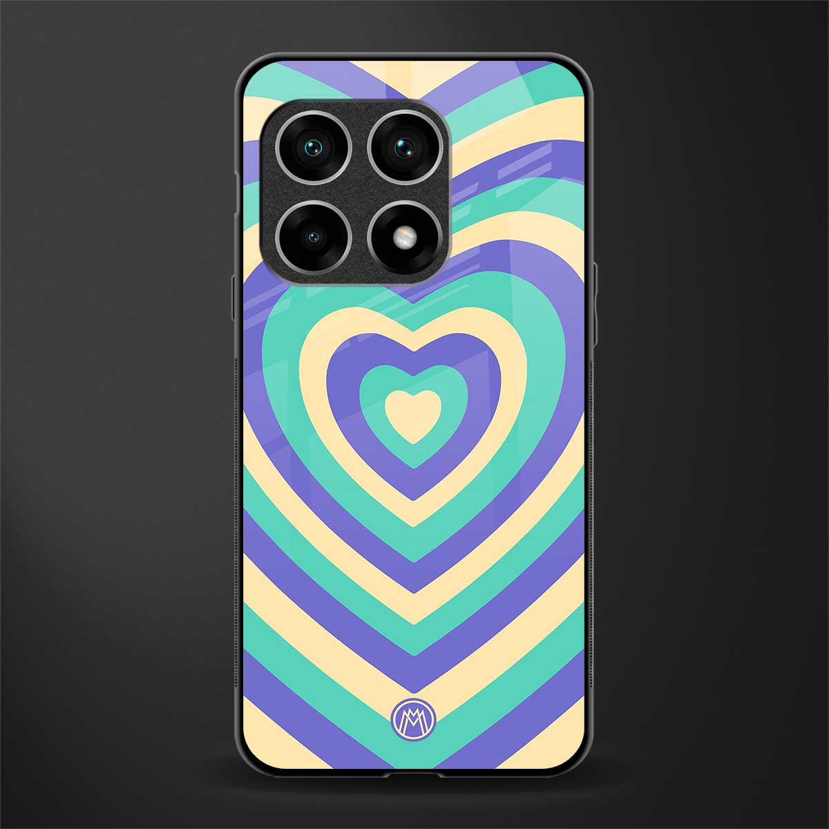 y2k purple creams heart aesthetic glass case for oneplus 10 pro 5g image