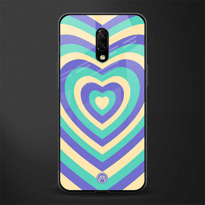 y2k purple creams heart aesthetic glass case for oneplus 7 image