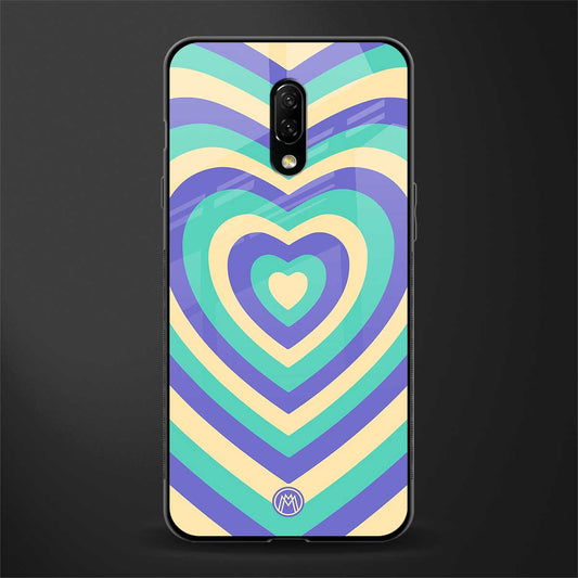 y2k purple creams heart aesthetic glass case for oneplus 7 image