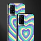 y2k purple creams heart aesthetic glass case for vivo x60 image-2