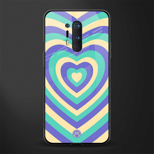 y2k purple creams heart aesthetic glass case for oneplus 8 pro image