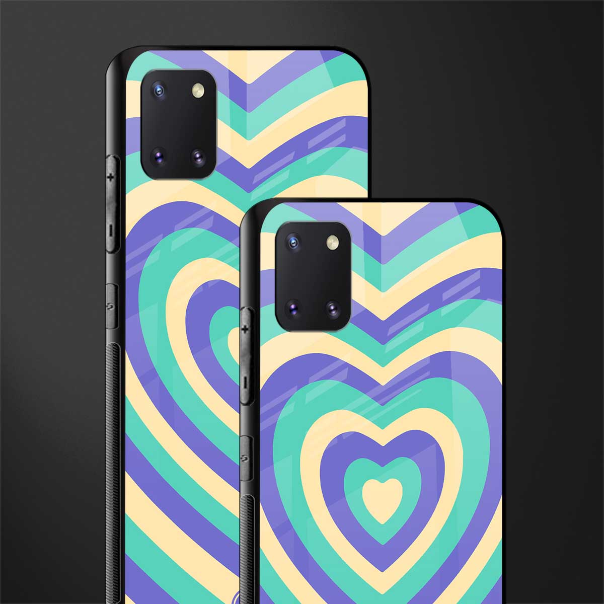 y2k purple creams heart aesthetic glass case for samsung galaxy note 10 lite image-2