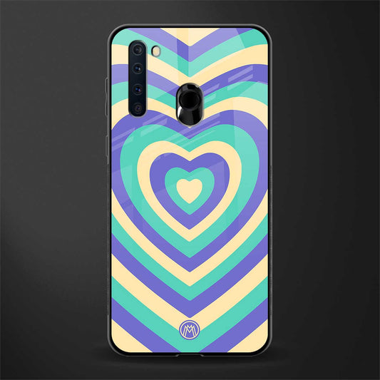 y2k purple creams heart aesthetic glass case for samsung a21 image