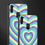 y2k purple creams heart aesthetic glass case for samsung a11 image-2