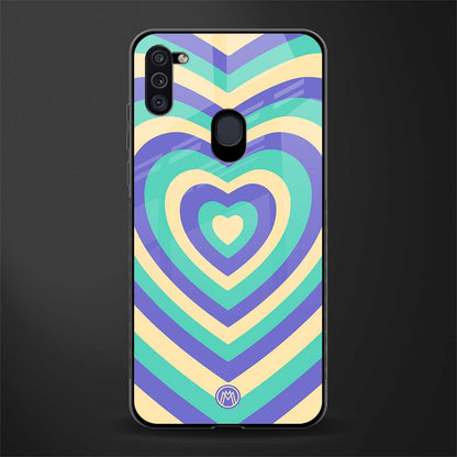y2k purple creams heart aesthetic glass case for samsung a11 image