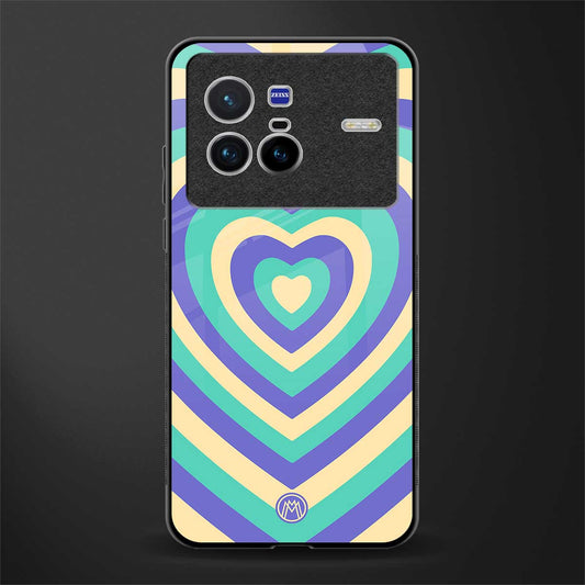 y2k purple creams heart aesthetic glass case for vivo x80 image