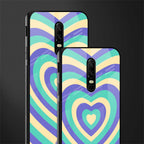y2k purple creams heart aesthetic glass case for oneplus 6 image-2