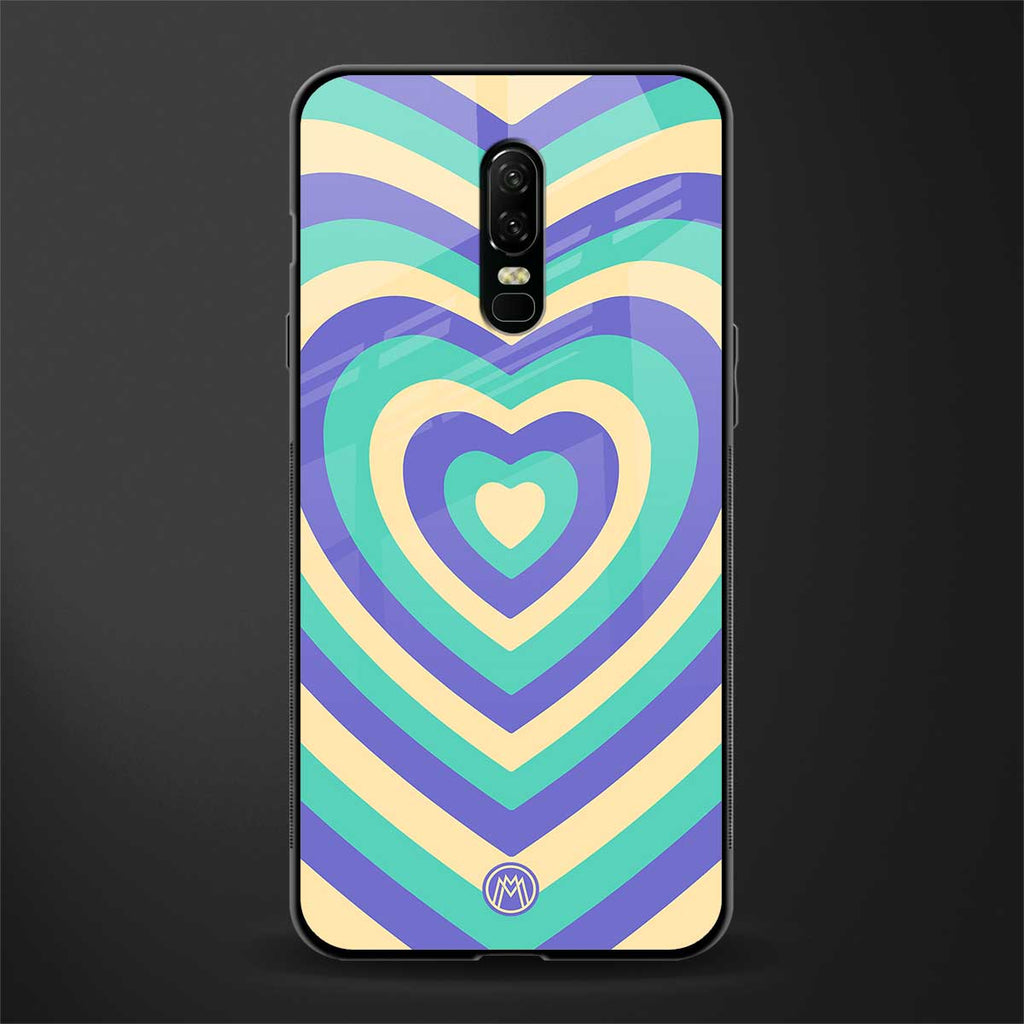 y2k purple creams heart aesthetic glass case for oneplus 6 image