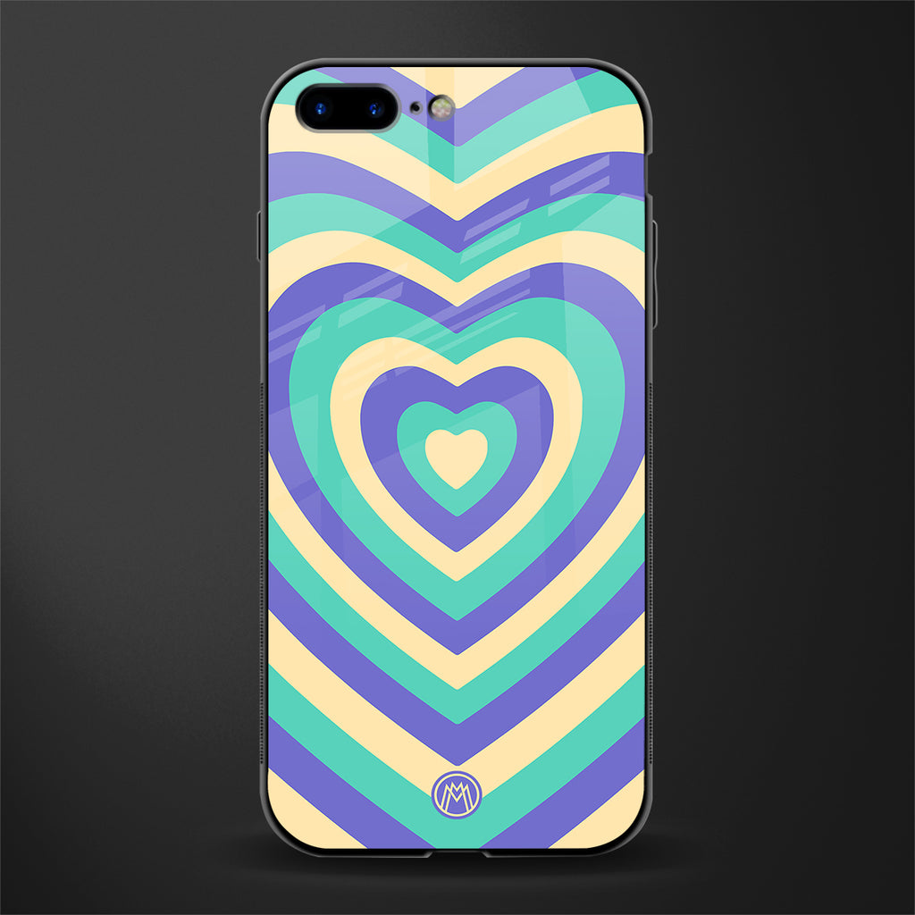 y2k purple creams heart aesthetic glass case for iphone 7 plus image
