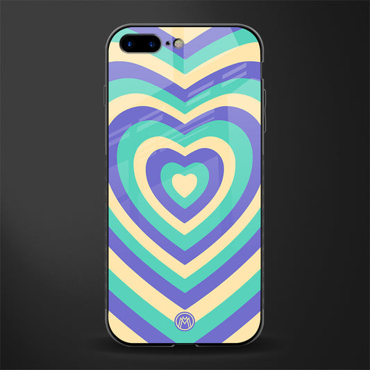 y2k purple creams heart aesthetic glass case for iphone 7 plus image