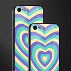 y2k purple creams heart aesthetic glass case for iphone 8 image-2