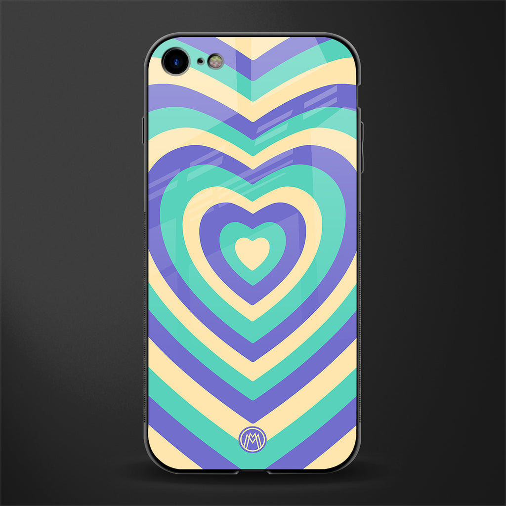 y2k purple creams heart aesthetic glass case for iphone 7 image