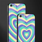 y2k purple creams heart aesthetic glass case for iphone 6s image-2