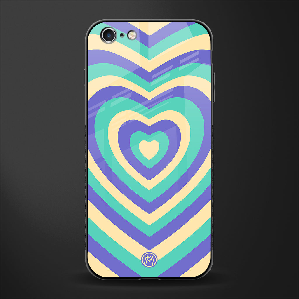 y2k purple creams heart aesthetic glass case for iphone 6 plus image