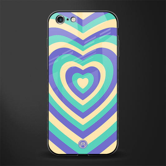 y2k purple creams heart aesthetic glass case for iphone 6 image