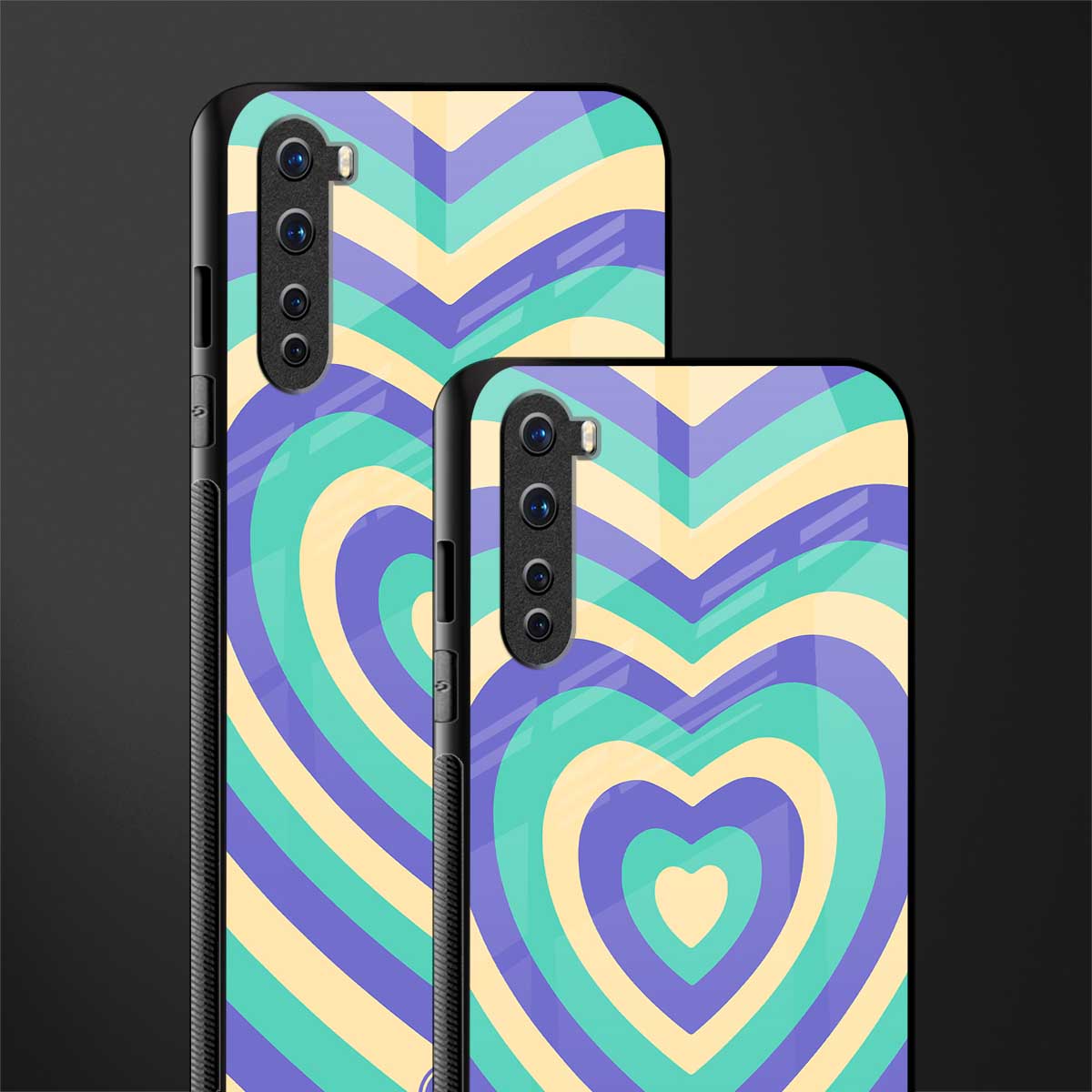 y2k purple creams heart aesthetic glass case for oneplus nord ac2001 image-2