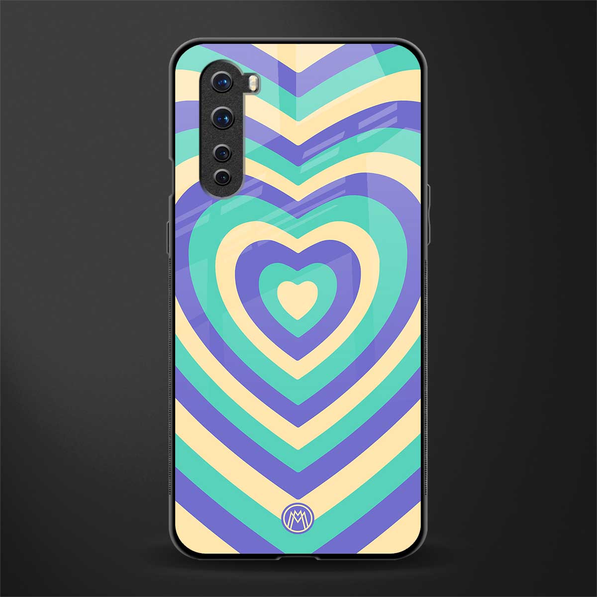 y2k purple creams heart aesthetic glass case for oneplus nord ac2001 image