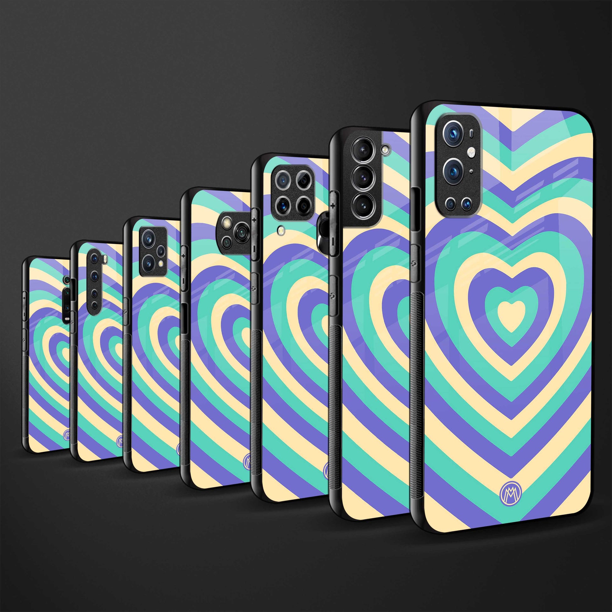 y2k purple creams heart aesthetic glass case for samsung a81 image-3