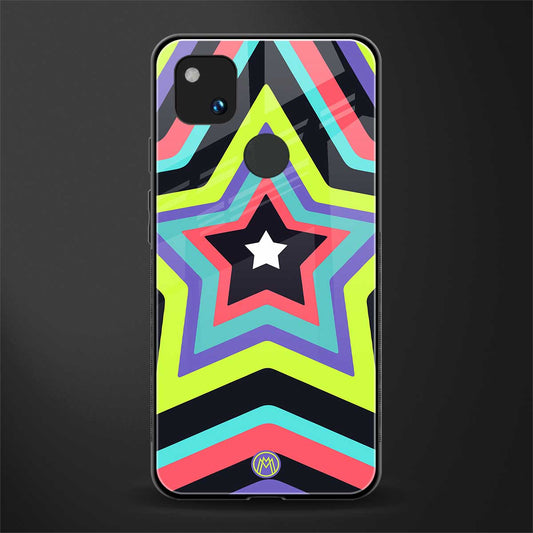 y2k purple green stars back phone cover | glass case for google pixel 4a 4g