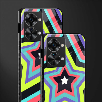 y2k purple green stars glass case for phone case | glass case for oneplus nord 2t 5g