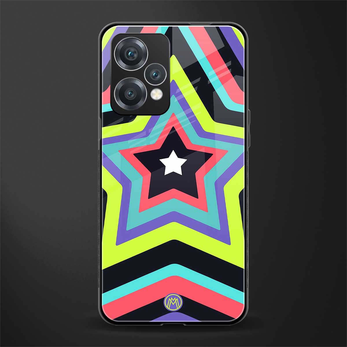 y2k purple green stars back phone cover | glass case for oneplus nord ce 2 lite 5g