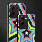 y2k purple green stars back phone cover | glass case for vivo v25 pro 5g