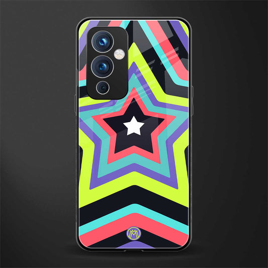 y2k purple green stars back phone cover | glass case for oneplus 9