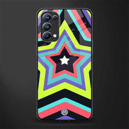 y2k purple green stars back phone cover | glass case for oppo reno 5