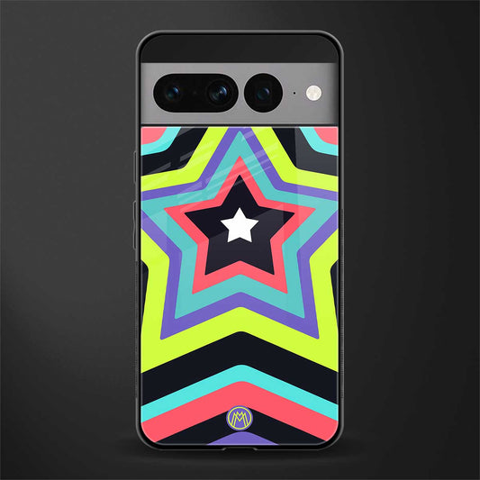 y2k purple green stars back phone cover | glass case for google pixel 7 pro
