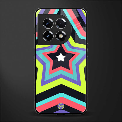 y2k purple green stars back phone cover | glass case for oneplus 11