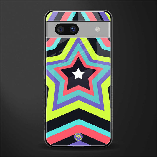y2k purple green stars back phone cover | glass case for Google Pixel 7A