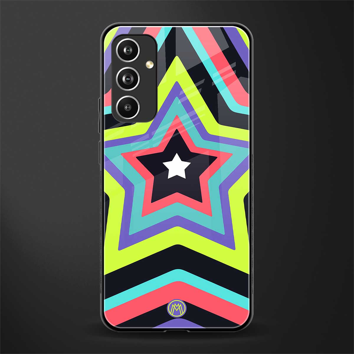 y2k purple green stars back phone cover | glass case for samsung galaxy a54 5g
