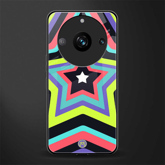 y2k purple green stars back phone cover | glass case for realme 11 pro 5g