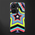 y2k purple green stars back phone cover | glass case for vivo t1 44w 4g