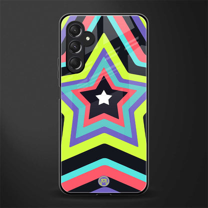 y2k purple green stars back phone cover | glass case for samsun galaxy a24 4g