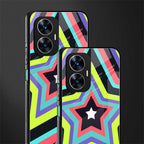 y2k purple green stars back phone cover | glass case for realme c55
