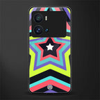 y2k purple green stars back phone cover | glass case for iQOO 9 Pro