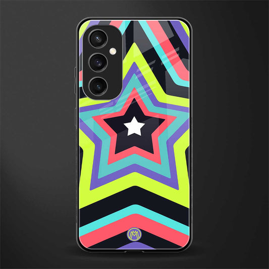 y2k purple green stars back phone cover | glass case for samsung galaxy s23 fe 5g