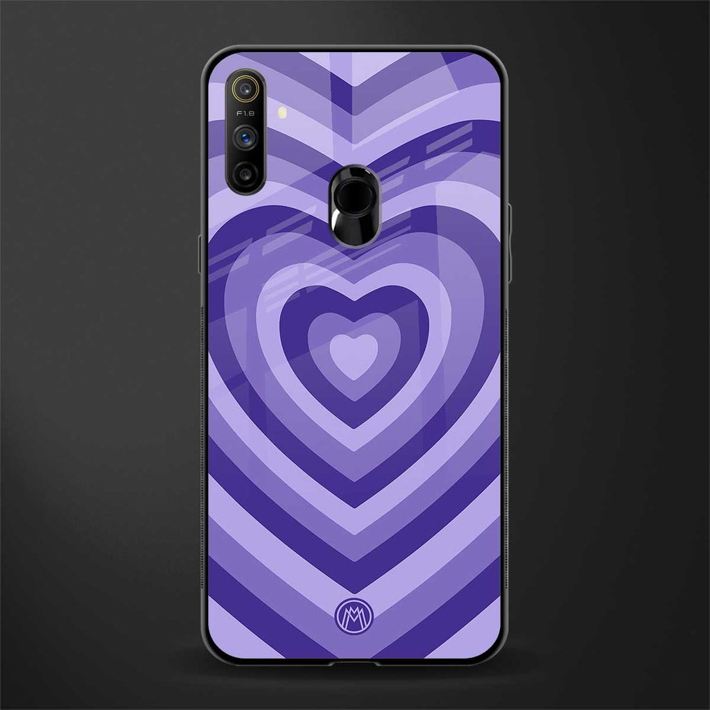 y2k purple hearts aesthetic glass case for realme narzo 10a image