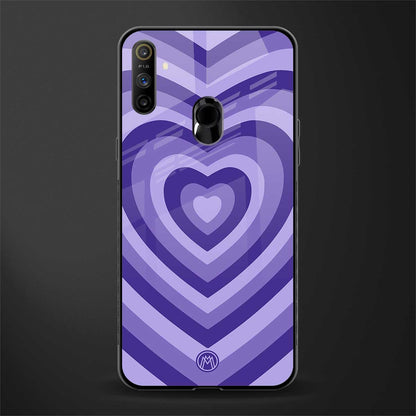 y2k purple hearts aesthetic glass case for realme narzo 20a image