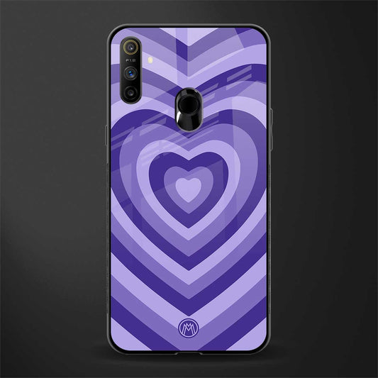 y2k purple hearts aesthetic glass case for realme narzo 20a image