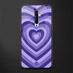 y2k purple hearts aesthetic glass case for oppo reno 2f image