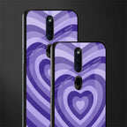 y2k purple hearts aesthetic glass case for oppo f11 pro image-2