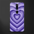 y2k purple hearts aesthetic glass case for oppo f11 pro image