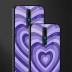 y2k purple hearts aesthetic glass case for oppo a9 image-2