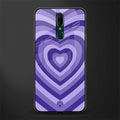 y2k purple hearts aesthetic glass case for oppo f11 image