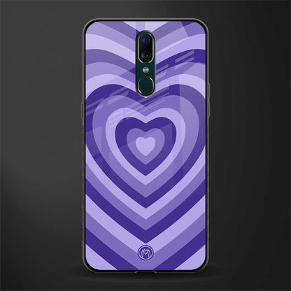 y2k purple hearts aesthetic glass case for oppo f11 image